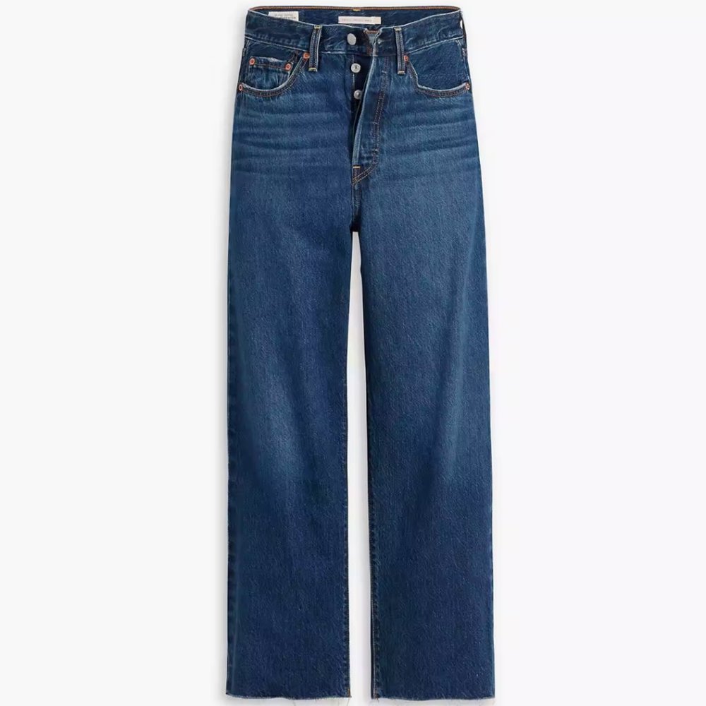 NWT Levi's Ribcage Straight Ankle Crop Jeans Size 29 x 27 - Picture 3 of 13